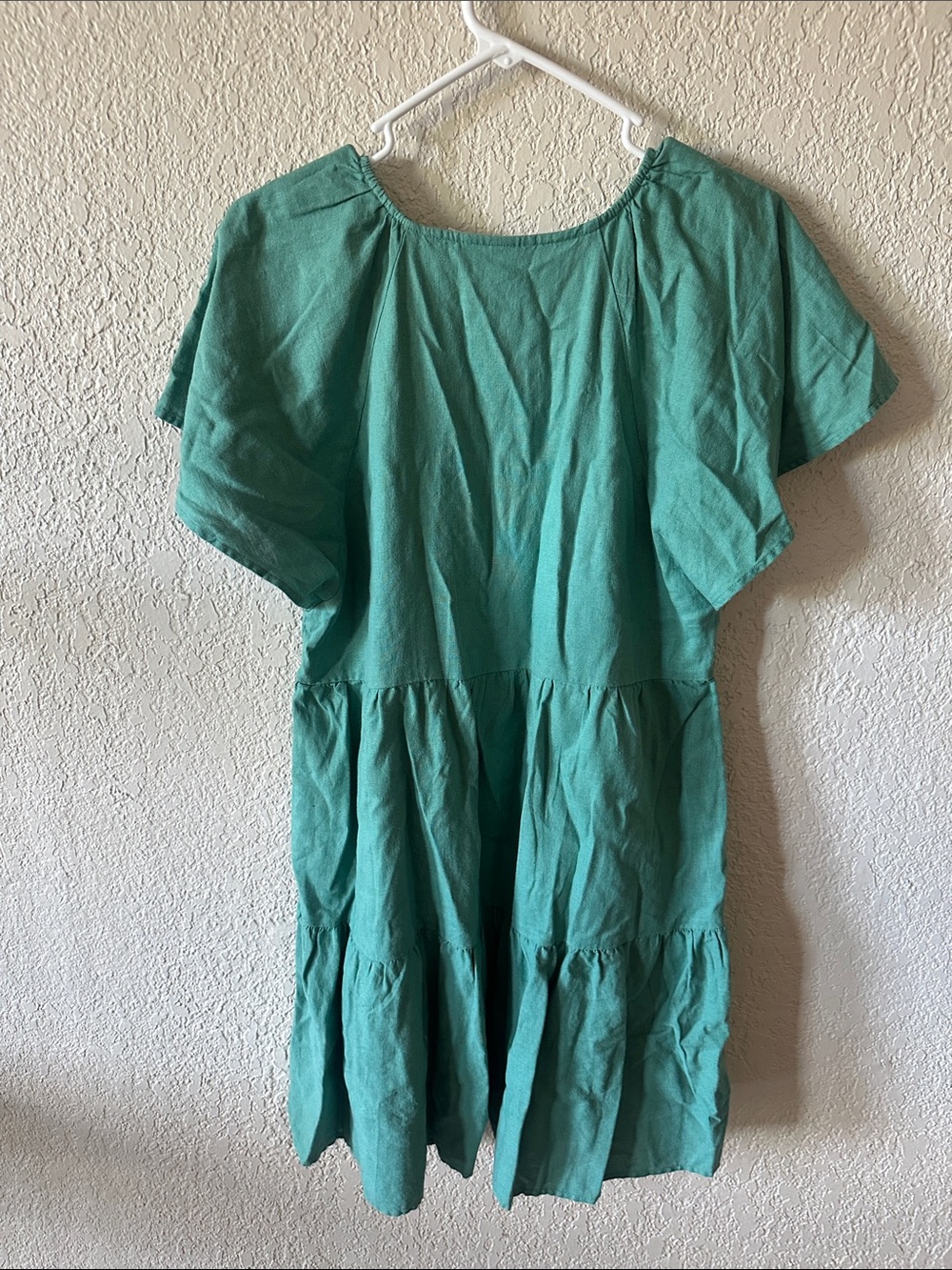 Universal Thread Teal V-Neck Tiered Tunic - Picture 2 of 3